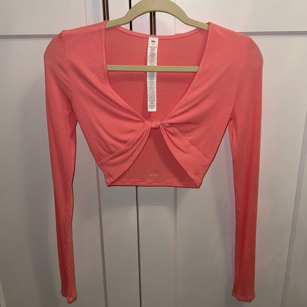 ALO Yoga Ribbed Knotty Long Sleeve - Picture 3 of 5